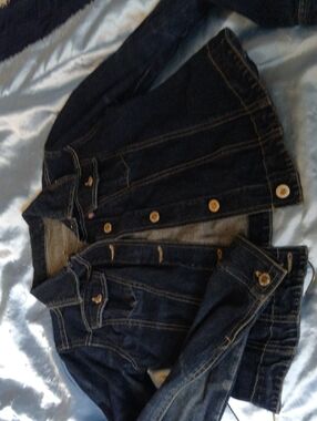 Source Unknown Dark Blue Denim Jean Jacket